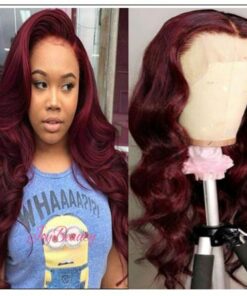 13×4 Burgundy Body Wave Wig Hair Extensions img