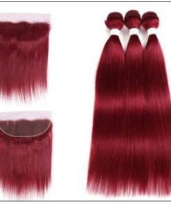 Burgundy Frontal Sew in Hair Extensions (4)