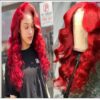 Red Body Wave Wig Hair Extensions img
