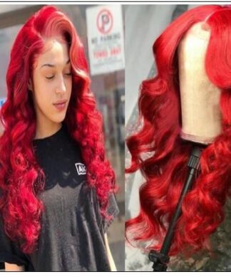 Red Body Wave Wig Hair Extensions img