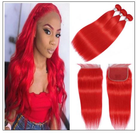 Red Hair Sew in with Closure (4)