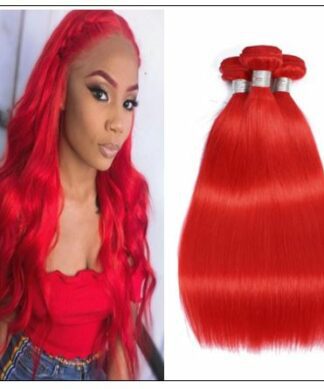 Red Sew in Hair Extensions (6)