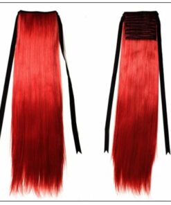 Red Sleek Ponytail Hair Extensions (2)