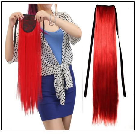 Long Hair Extensions in Red