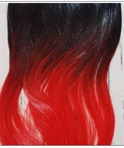 Red Slicked Back Ponytail Hair Extensions 3