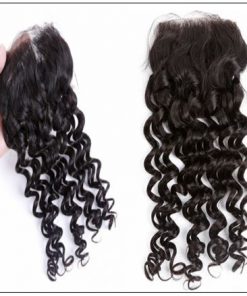 Side Part Deep Wave Sew in with Closure 2