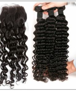 Side Part Sew in with Curls Hair Extensions (5)