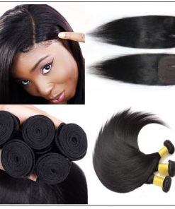 Side Part Straight Sew in Hair Extensions (2)