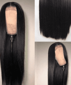 Black Straight Lace Front Wig2