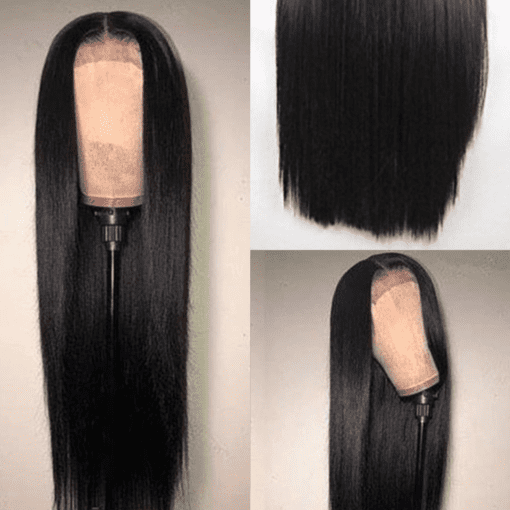 Black Straight Lace Front Wig2