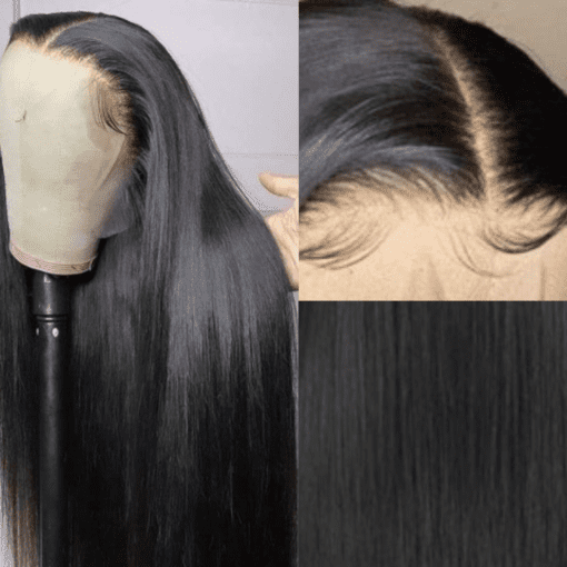Black Straight Lace Front Wig3