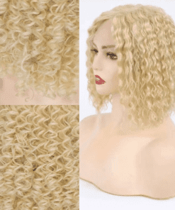 Blonde Curly bob wig 3