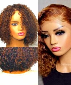 Brown short hair wig2