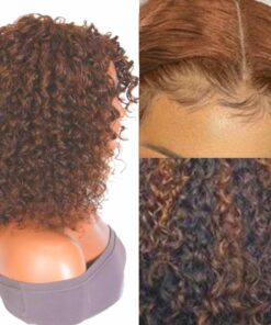 Brown short hair wig3