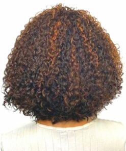 Brown short hair wig4