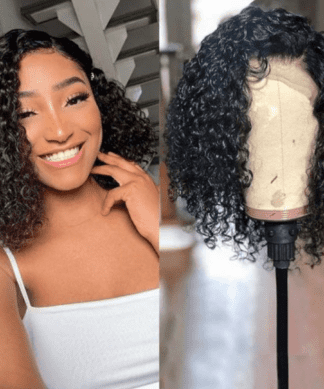 Curly Bob Black Hair-Wig1