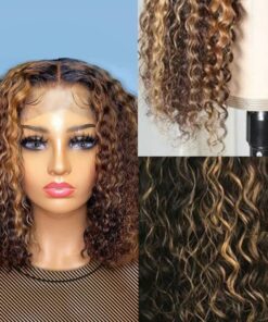 Highlighted short curly hair 3