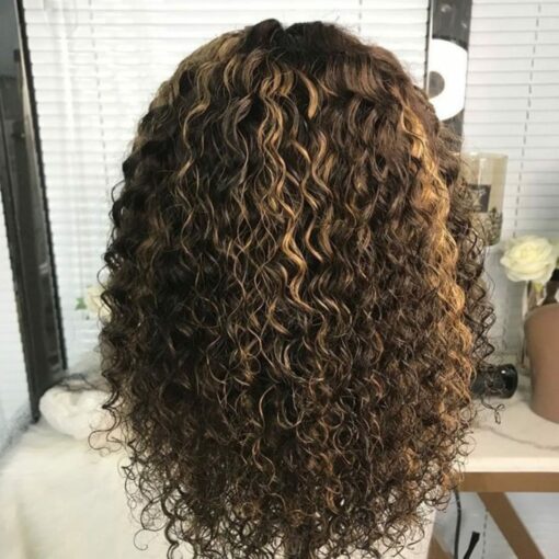 Highlighted short curly hair 4