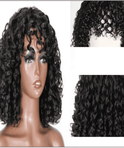 Layered Curly Black Bob Wig With Bangs2