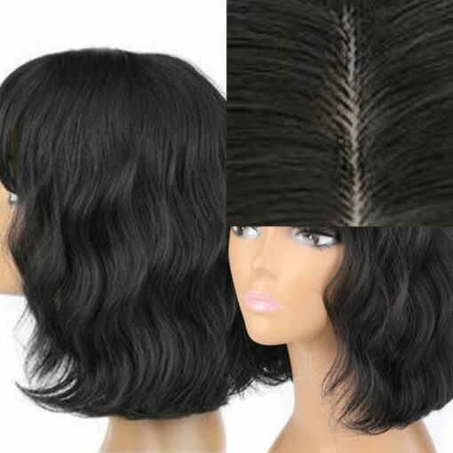 Layered Natural Wavy Bob-Wig2