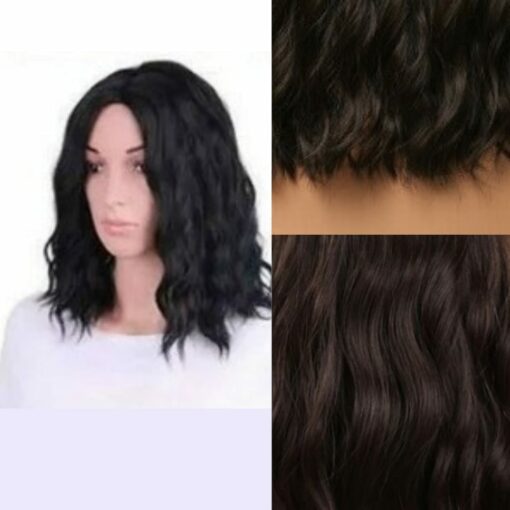 Layered Natural Wavy Bob-Wig3