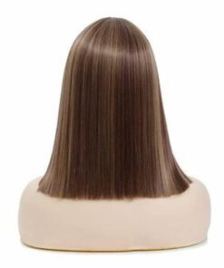 Shoulder length short straight hair with highlights 4
