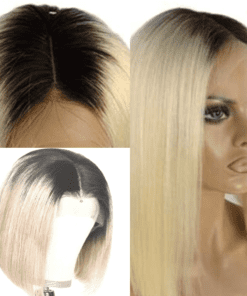 blonde balayage Bob straight3