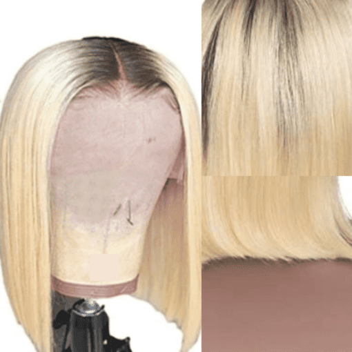 blonde balayage Bob straight4