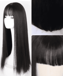 straight layered hair with curtain bangs2
