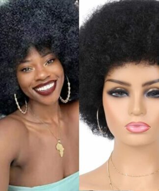 Black Afro wig-kinky curly1