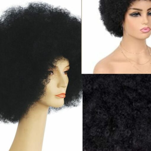 Black Afro wig-kinky curly2