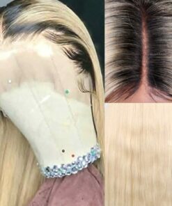 Blonde wig with dark roots 2