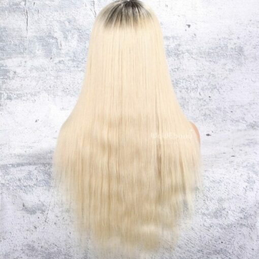 Blonde wig with dark roots 4