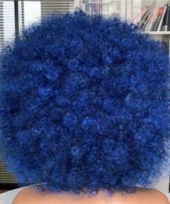 Blue Afro wig kinky curly4