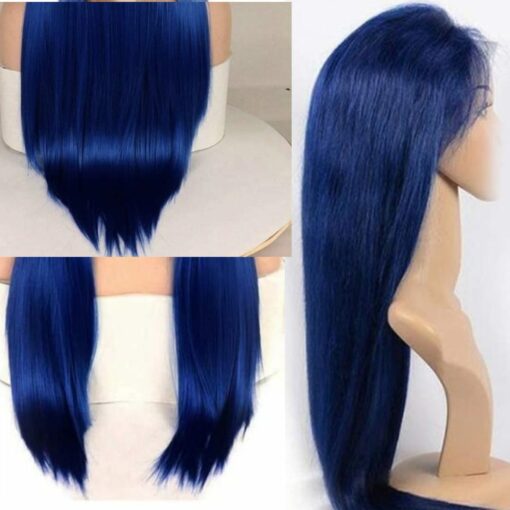 Blue long wig 2