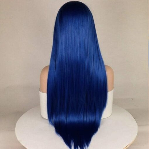 Blue long wig 4