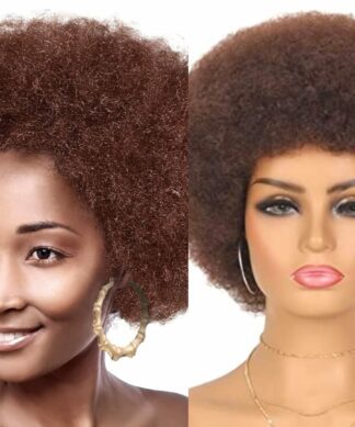 Brown Afro wig-kinky curly 1