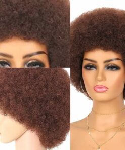 Brown Afro wig kinky curly 2