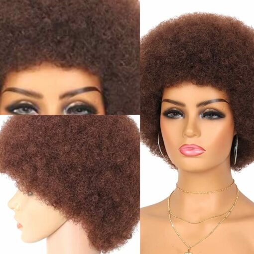Brown Afro wig-kinky curly 2