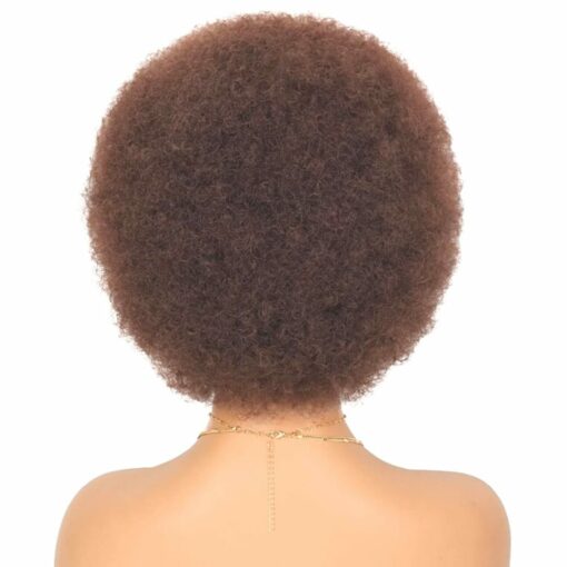 Brown Afro wig kinky curly4