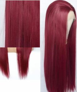 Burgundy lace front wig 2