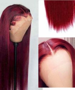 Burgundy lace front wig 3