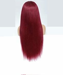 Burgundy lace front wig 4