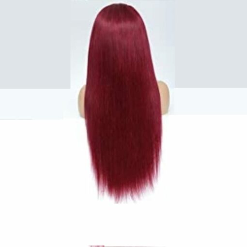 Burgundy lace front wig 4