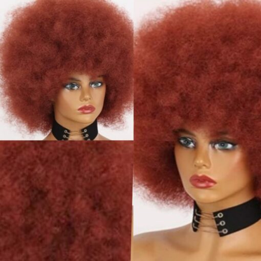 Ginger Afro wig-kinky curly2
