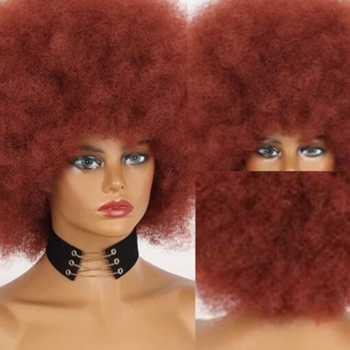 Ginger Afro wig-kinky curly3