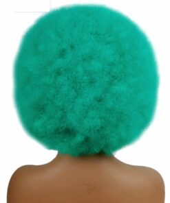 Green Afro wig kinky curly4