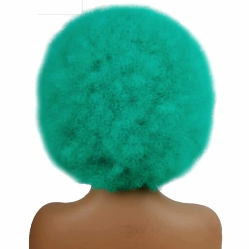 Green Afro wig-kinky curly4