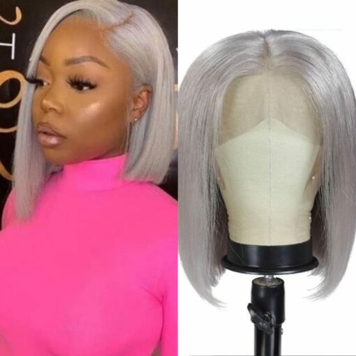 Grey wig bob1