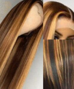Highlighted wig blonde straight 3